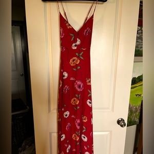 Floor length floral dress